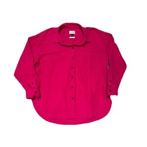 Universal Threads Hot Pink Cotton Oversized Fit Button‎ Down L Large